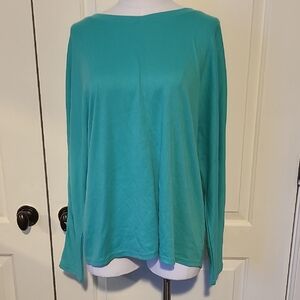 NWOT Teal Crew Neck Oversized Fit Sweater